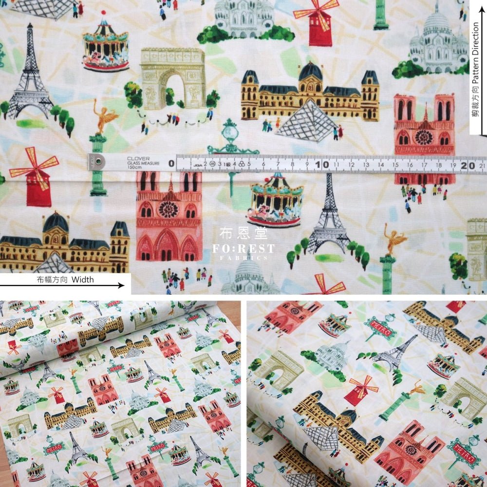 cotton - MY FRENCH fabric - FO:REST Fabric 布恩堂Liberty fabrictana lawnjapanese fabricykk zipper