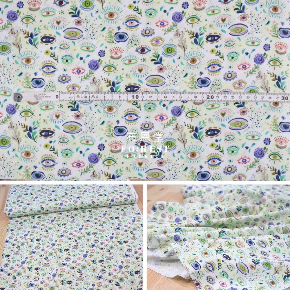cotton - MYSTIC EYESE fabric - FO:REST Fabric 布恩堂Liberty fabrictana lawnjapanese fabricykk zipper