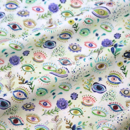 cotton - MYSTIC EYESE fabric - FO:REST Fabric 布恩堂Liberty fabrictana lawnjapanese fabricykk zipper