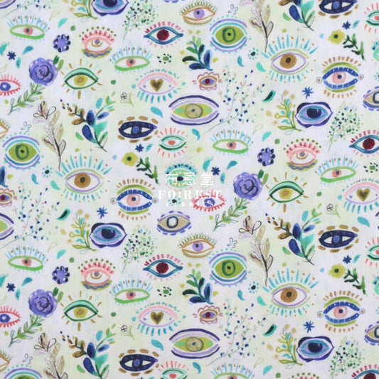 cotton - MYSTIC EYESE fabric - FO:REST Fabric 布恩堂Liberty fabrictana lawnjapanese fabricykk zipper