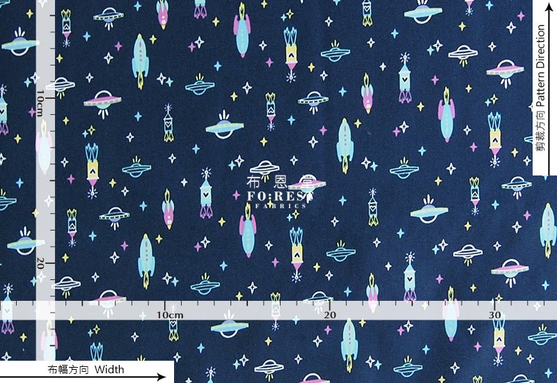 cotton - NeonLight Universe fabric - FO:REST Fabric 布恩堂Liberty fabrictana lawnjapanese fabricykk zipper