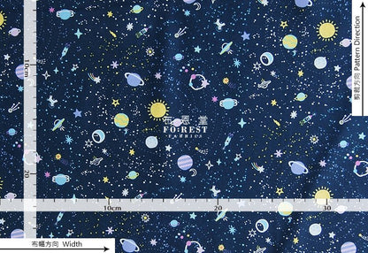 cotton - NeonLight Universe fabric - FO:REST Fabric 布恩堂Liberty fabrictana lawnjapanese fabricykk zipper