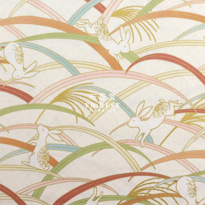 cotton - paddy Rabbit Japanese fabric Natural - FO:REST Fabric 布恩堂Liberty fabrictana lawnjapanese fabricykk zipper
