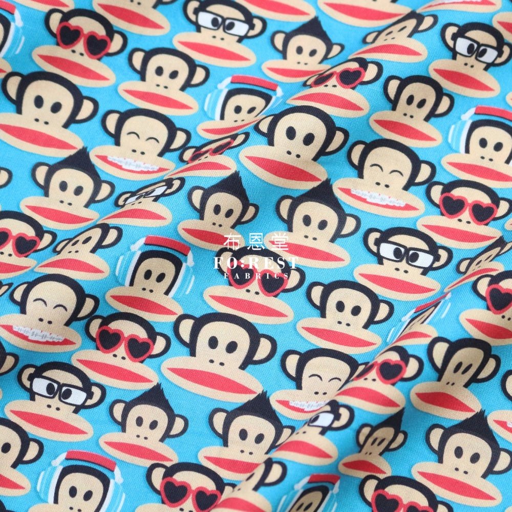cotton - Paul Frank PACKED fabric AQUA - FO:REST Fabric 布恩堂Liberty fabrictana lawnjapanese fabricykk zipper