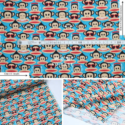 cotton - Paul Frank PACKED fabric AQUA - FO:REST Fabric 布恩堂Liberty fabrictana lawnjapanese fabricykk zipper
