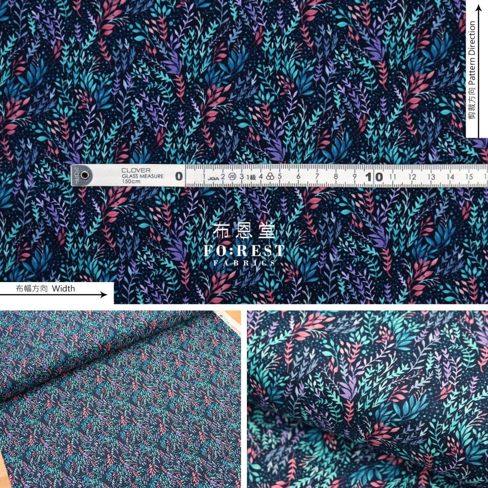 cotton - Petite Leaf fabric - FO:REST Fabric 布恩堂Liberty fabrictana lawnjapanese fabricykk zipper