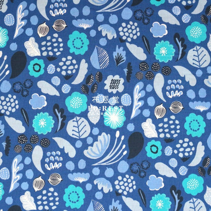cotton - PIKKU SAARI Taika Magic Fabric blue - FO:REST Fabric 布恩堂Liberty fabrictana lawnjapanese fabricykk zipper