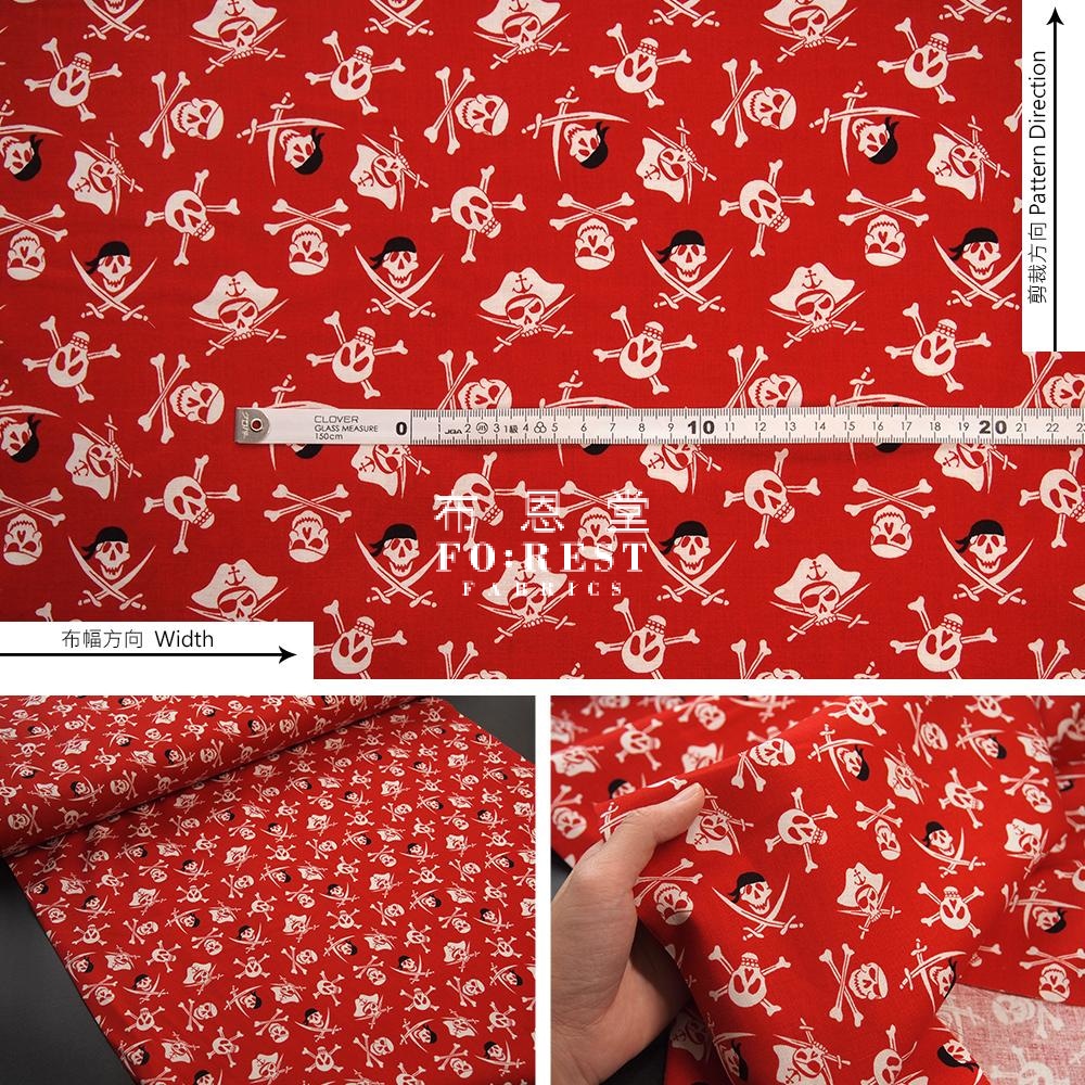 Cotton - Pirate Tales Fabric Black