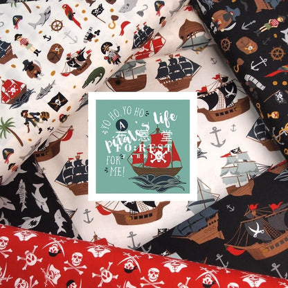 cotton - Pirate Tales fabric milky - FO:REST Fabric 布恩堂Liberty fabrictana lawnjapanese fabricykk zipper