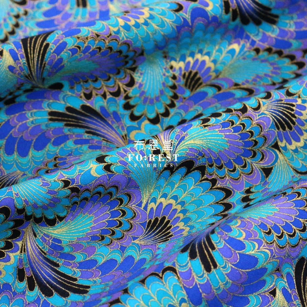 Cotton - Plume Fabric Peacock