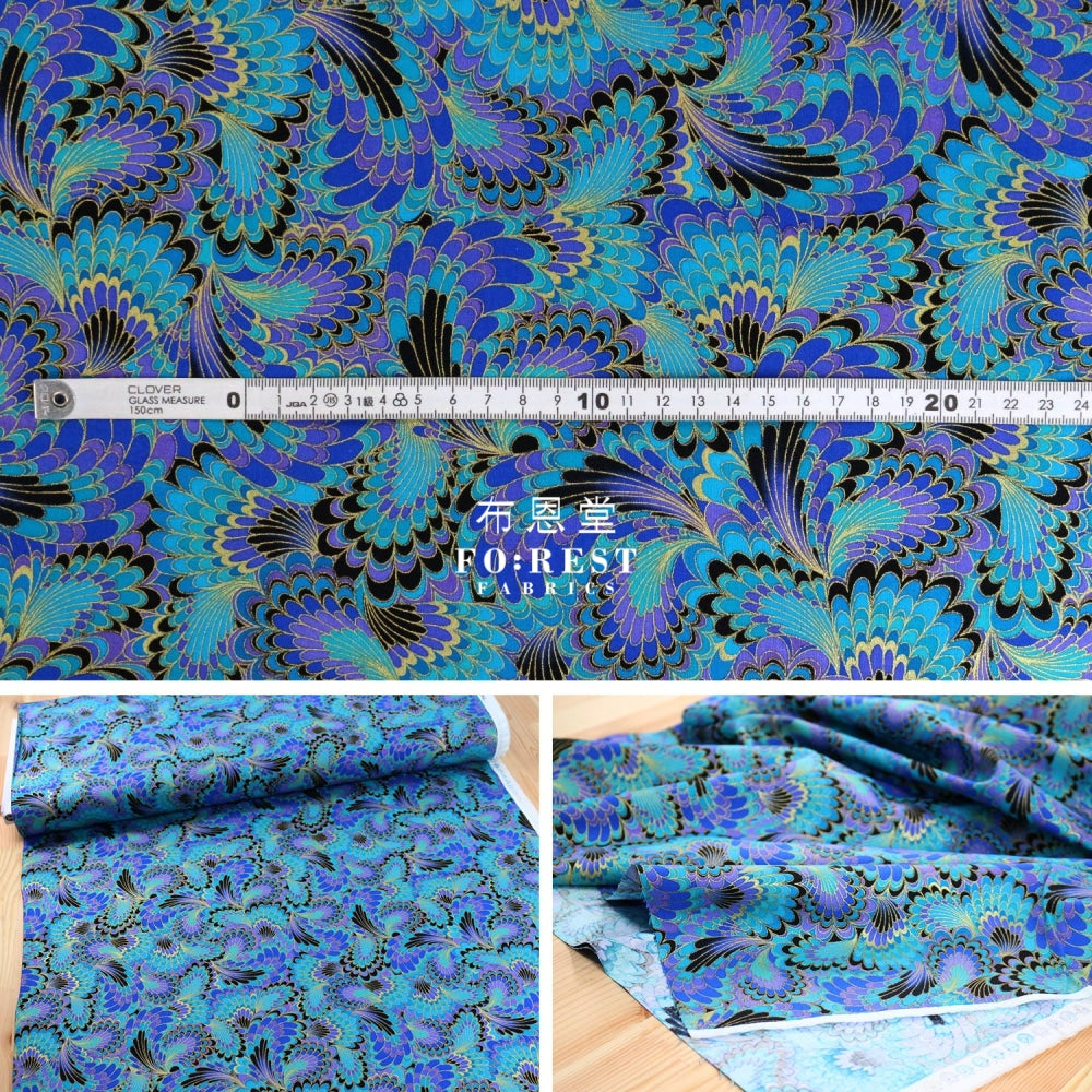 Cotton - Plume Fabric Peacock