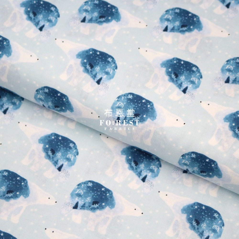 cotton - Polar bear universe fabric ICE - FO:REST Fabric 布恩堂Liberty fabrictana lawnjapanese fabricykk zipper