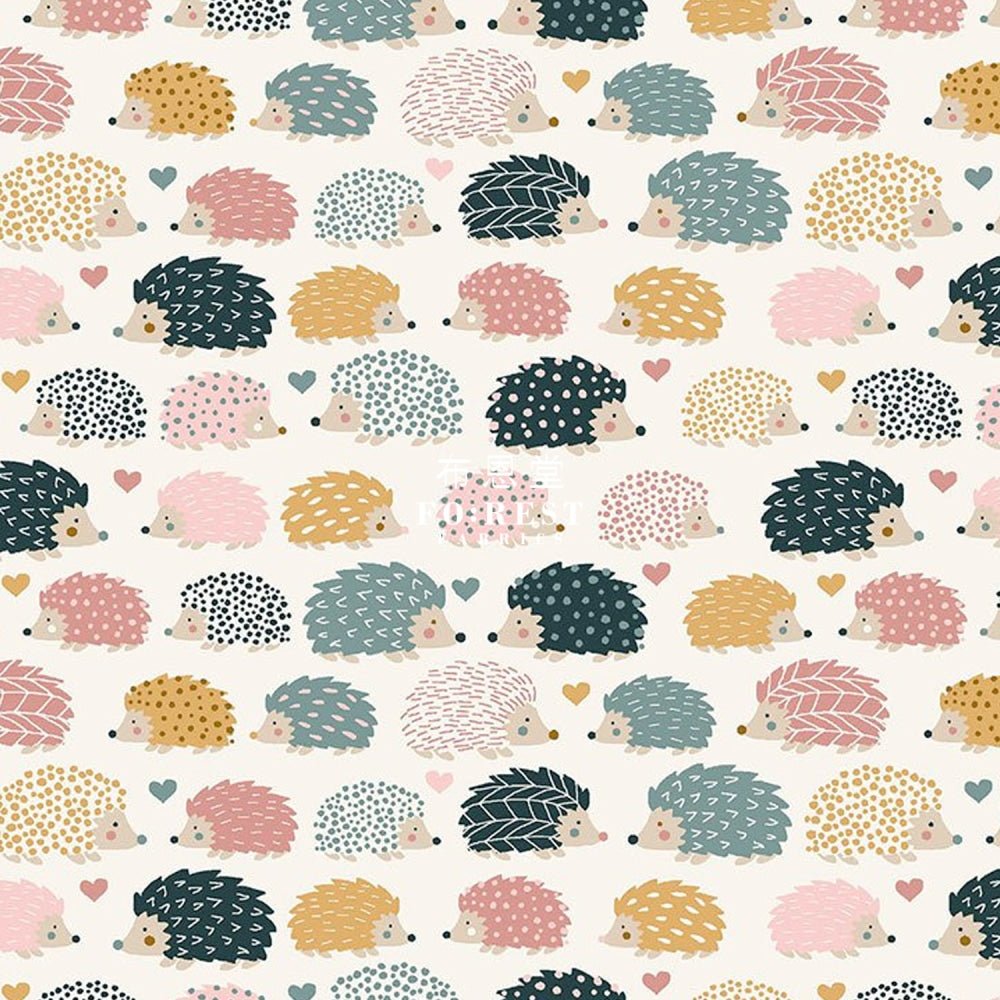 cotton - Prickles hedgehog fabric - FO:REST Fabric 布恩堂Liberty fabrictana lawnjapanese fabricykk zipper