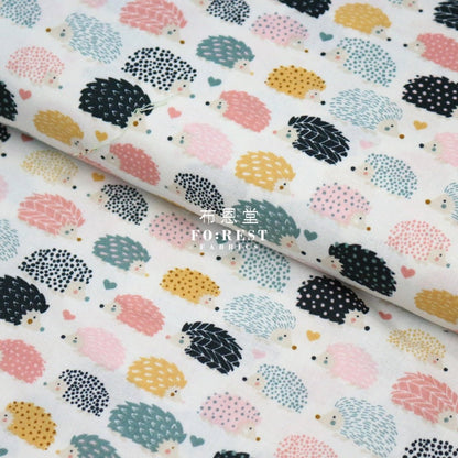cotton - Prickles hedgehog fabric - FO:REST Fabric 布恩堂Liberty fabrictana lawnjapanese fabricykk zipper
