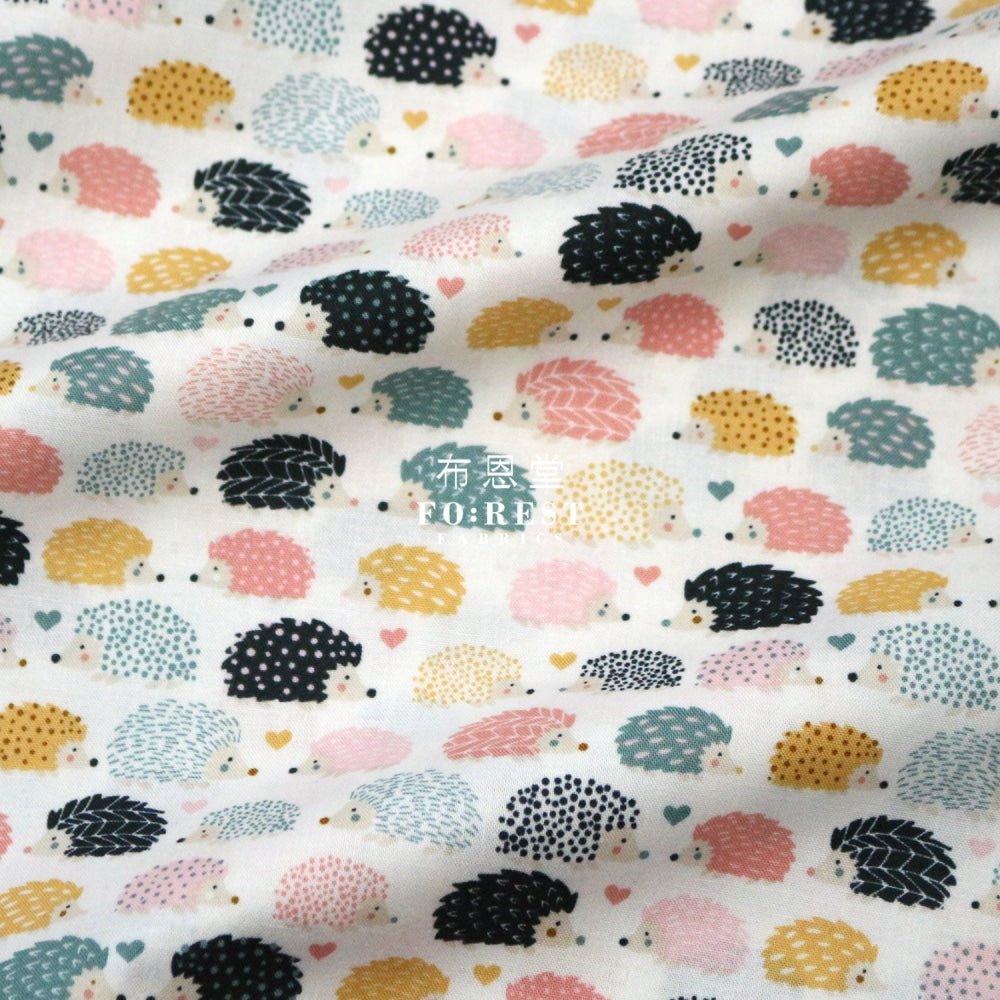 cotton - Prickles hedgehog fabric - FO:REST Fabric 布恩堂Liberty fabrictana lawnjapanese fabricykk zipper