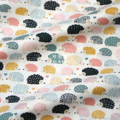 cotton - Prickles hedgehog fabric - FO:REST Fabric 布恩堂Liberty fabrictana lawnjapanese fabricykk zipper