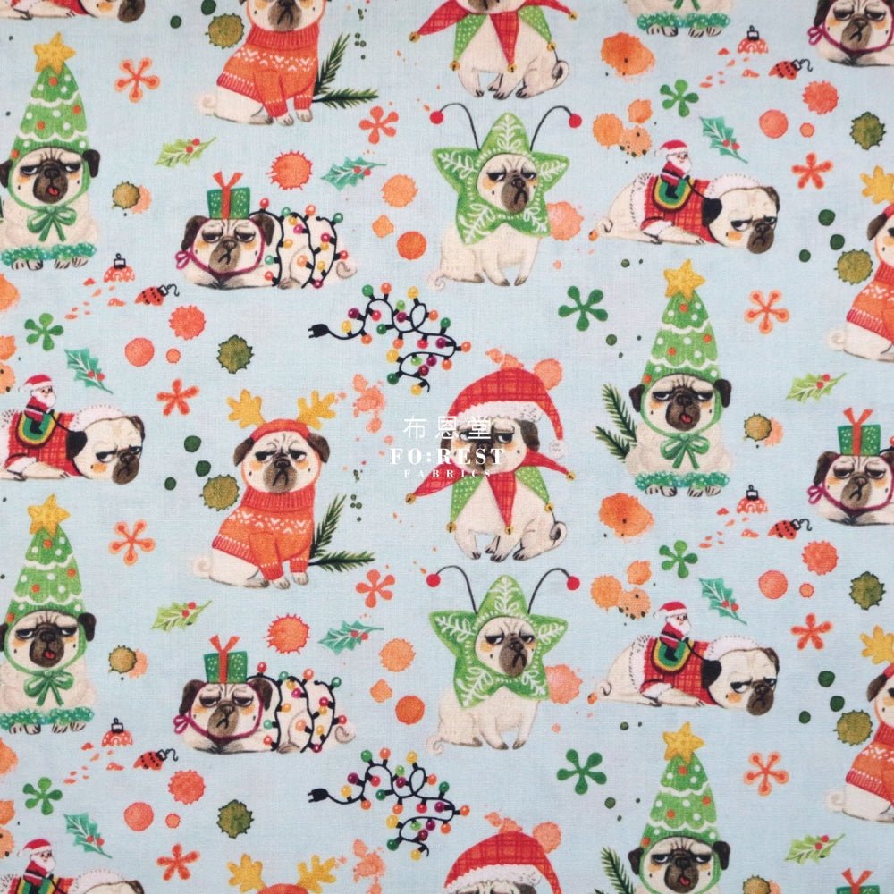 cotton - PUG PUG PUG fabric - FO:REST Fabric 布恩堂Liberty fabrictana lawnjapanese fabricykk zipper
