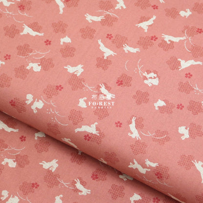 Cotton - Rabbit Sakura Pink Fabric