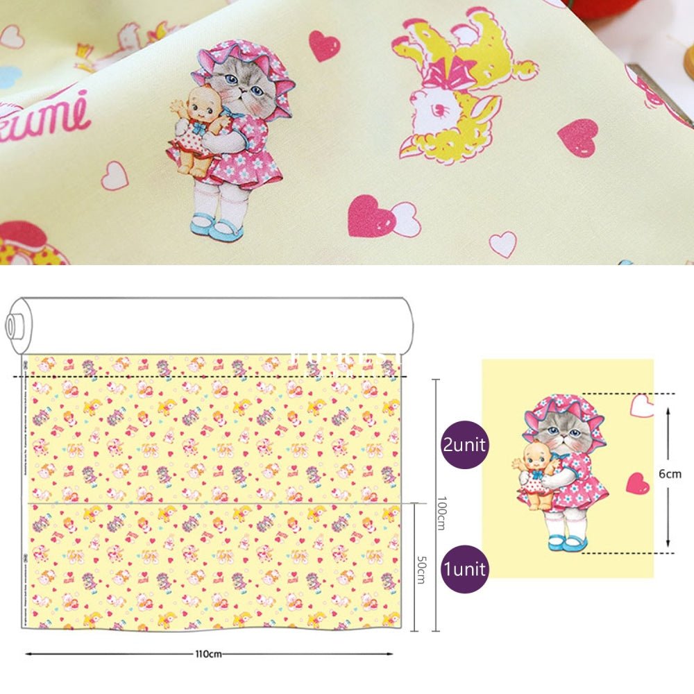 cotton - Rumi and the Old Doll LT.Yellow Fabric - FO:REST Fabric 布恩堂Liberty fabrictana lawnjapanese fabricykk zipper