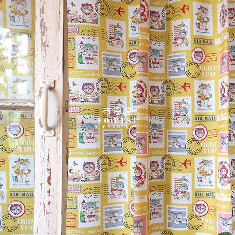 cotton - Rumi's Stamp Fabric - FO:REST Fabric 布恩堂Liberty fabrictana lawnjapanese fabricykk zipper