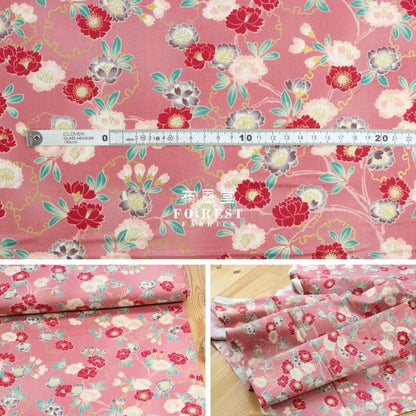 cotton - sakura Snow Japanese fabric Pink - FO:REST Fabric 布恩堂Liberty fabrictana lawnjapanese fabricykk zipper