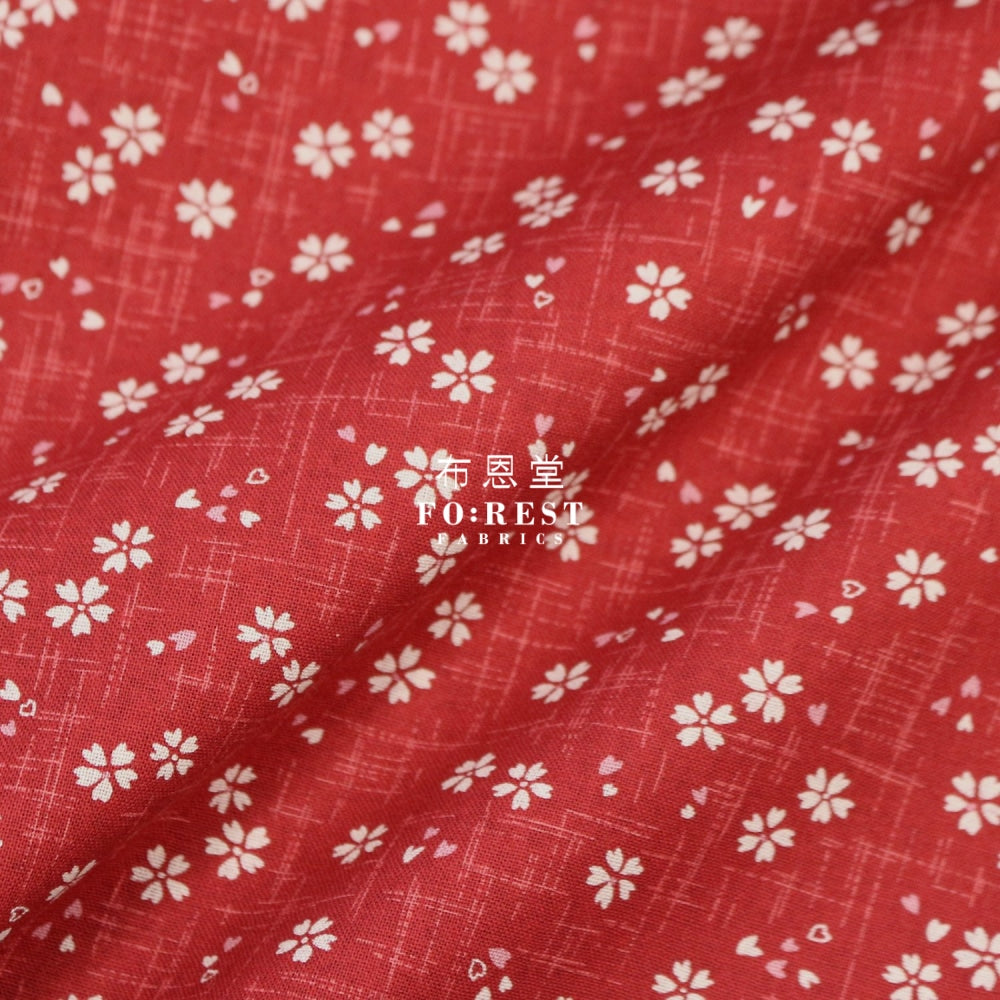 Cotton - Sakura Red Fabric