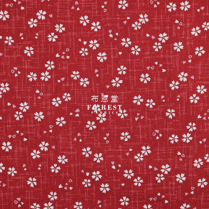 Cotton - Sakura Red Fabric