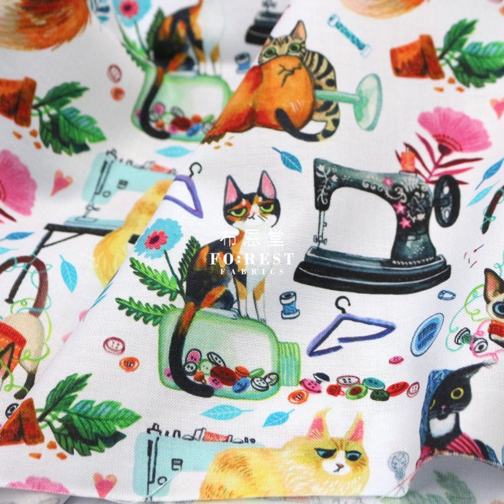 cotton - Sew Mischievous fabric - FO:REST Fabric 布恩堂Liberty fabrictana lawnjapanese fabricykk zipper