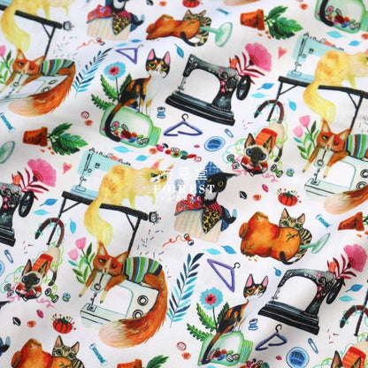 cotton - Sew Mischievous fabric - FO:REST Fabric 布恩堂Liberty fabrictana lawnjapanese fabricykk zipper