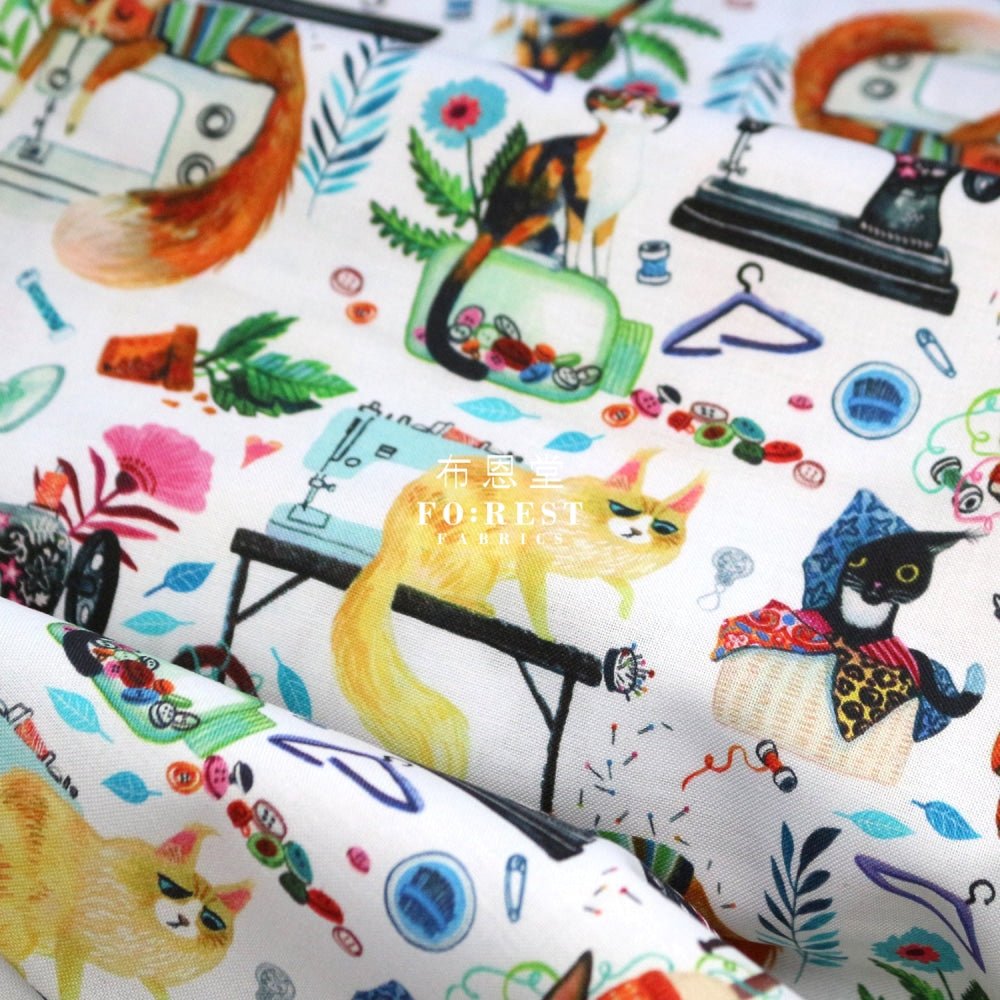 cotton - Sew Mischievous fabric - FO:REST Fabric 布恩堂Liberty fabrictana lawnjapanese fabricykk zipper