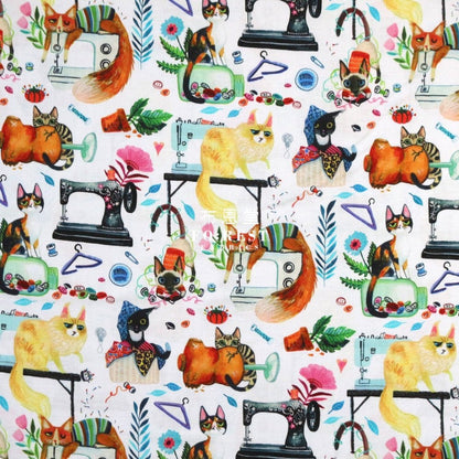 cotton - Sew Mischievous fabric - FO:REST Fabric 布恩堂Liberty fabrictana lawnjapanese fabricykk zipper