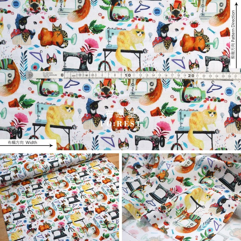 cotton - Sew Mischievous fabric - FO:REST Fabric 布恩堂Liberty fabrictana lawnjapanese fabricykk zipper
