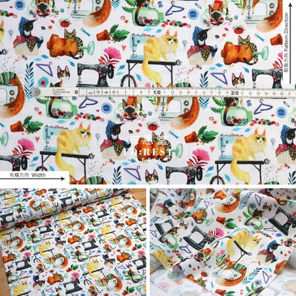 cotton - Sew Mischievous fabric - FO:REST Fabric 布恩堂Liberty fabrictana lawnjapanese fabricykk zipper