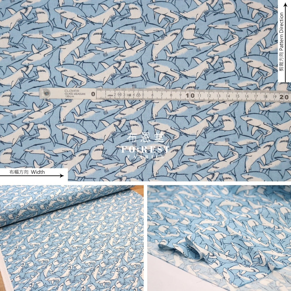 Cotton - Shark Infested Waters Fabric