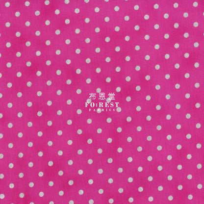 Cotton - Shiny Circle Dot Fabric Fuchsia