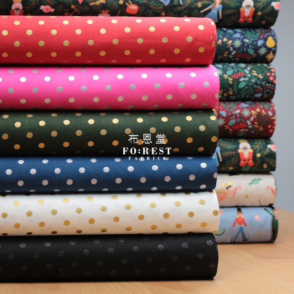 cotton - Shiny Circle Dot fabric - FO:REST Fabric 布恩堂Liberty fabrictana lawnjapanese fabricykk zipper