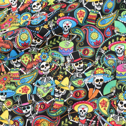 cotton - Skeletons Fun fabric - FO:REST Fabric 布恩堂Liberty fabrictana lawnjapanese fabricykk zipper