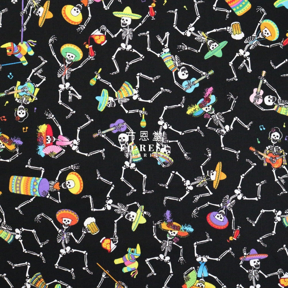 Cotton - Skeletons Party Fabric