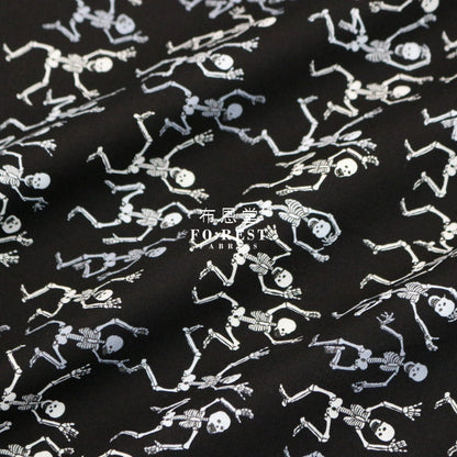 Cotton - Skeletons Stripe Fun Fabric