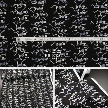 cotton - Skeletons Stripe Fun fabric - FO:REST Fabric 布恩堂Liberty fabrictana lawnjapanese fabricykk zipper