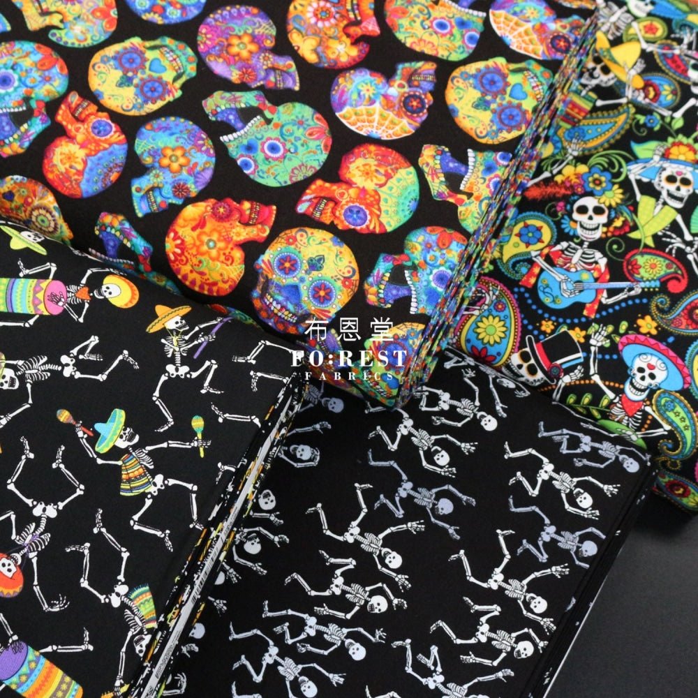 cotton - Skeletons Stripe Fun fabric - FO:REST Fabric 布恩堂Liberty fabrictana lawnjapanese fabricykk zipper