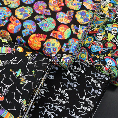 cotton - Skeletons Stripe Fun fabric - FO:REST Fabric 布恩堂Liberty fabrictana lawnjapanese fabricykk zipper