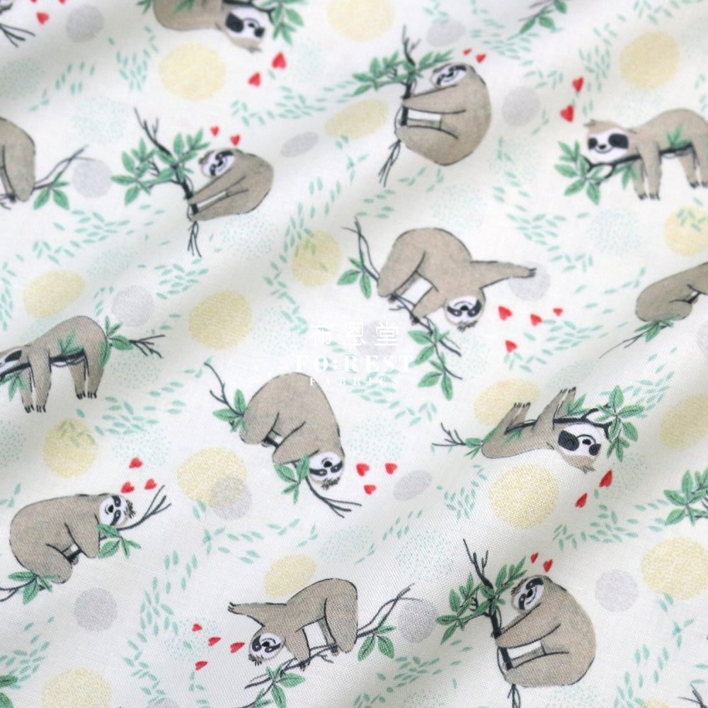 Cotton - Sloths Hanging On Branches Fabric