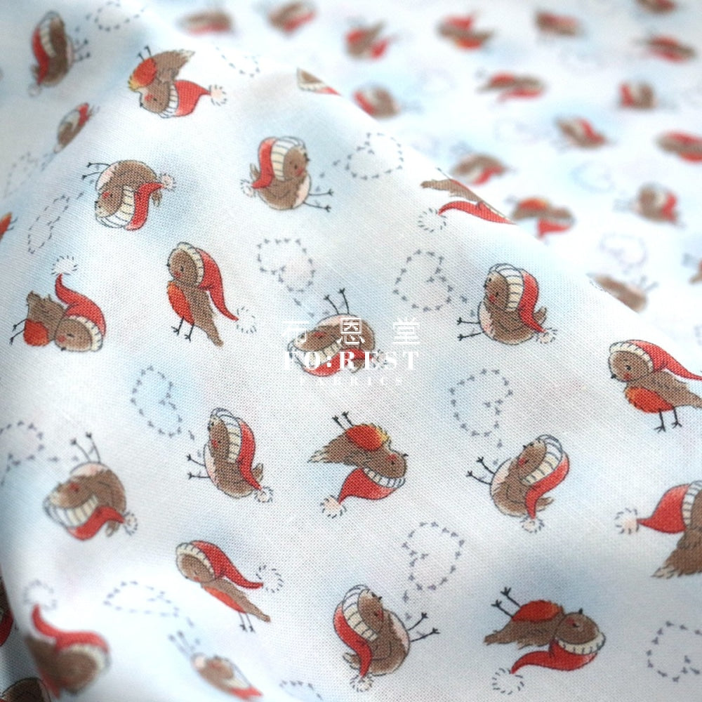 Cotton - Snow Little Birds Fabric