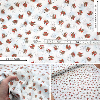 Cotton - Snow Little Birds Fabric
