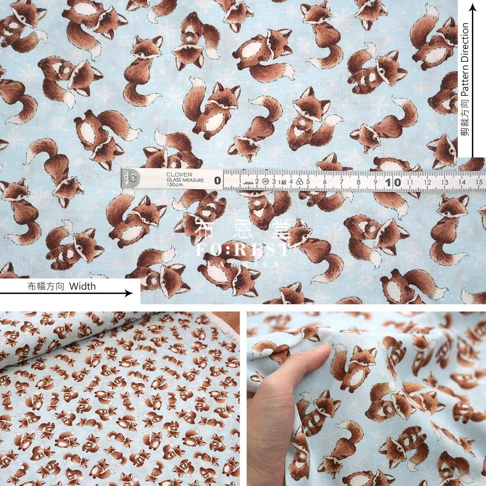cotton - Snow Little Fox fabric - FO:REST Fabric 布恩堂Liberty fabrictana lawnjapanese fabricykk zipper