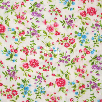 cotton - Strawberry flower fabric Cream - FO:REST Fabric 布恩堂Liberty fabrictana lawnjapanese fabricykk zipper
