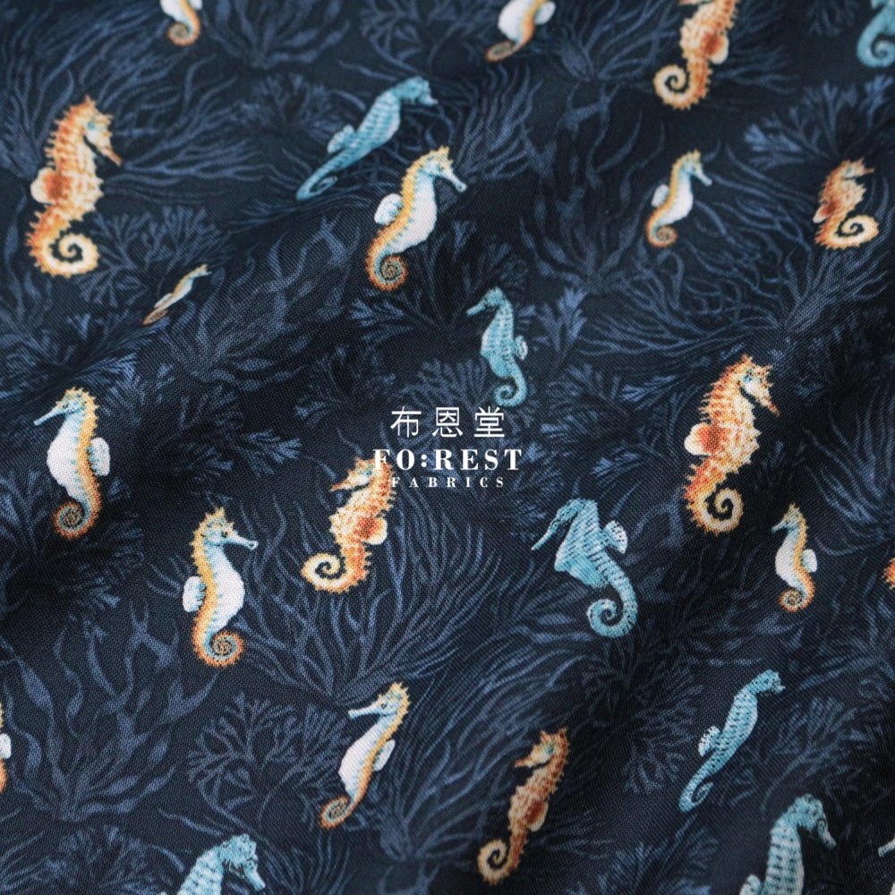 cotton - Submarine adventure fabric Navy - FO:REST Fabric 布恩堂Liberty fabrictana lawnjapanese fabricykk zipper
