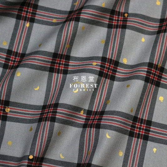 Cotton - Tartan Fruit Party With Metallic Fabric Gray