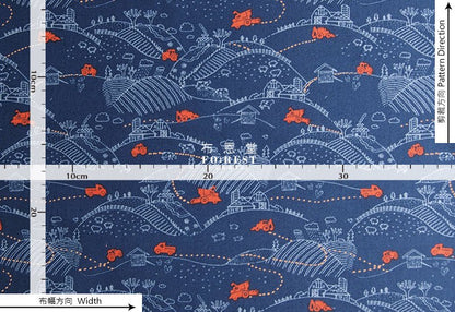 cotton - The Mountain Farm Part2 fabric - FO:REST Fabric 布恩堂Liberty fabrictana lawnjapanese fabricykk zipper